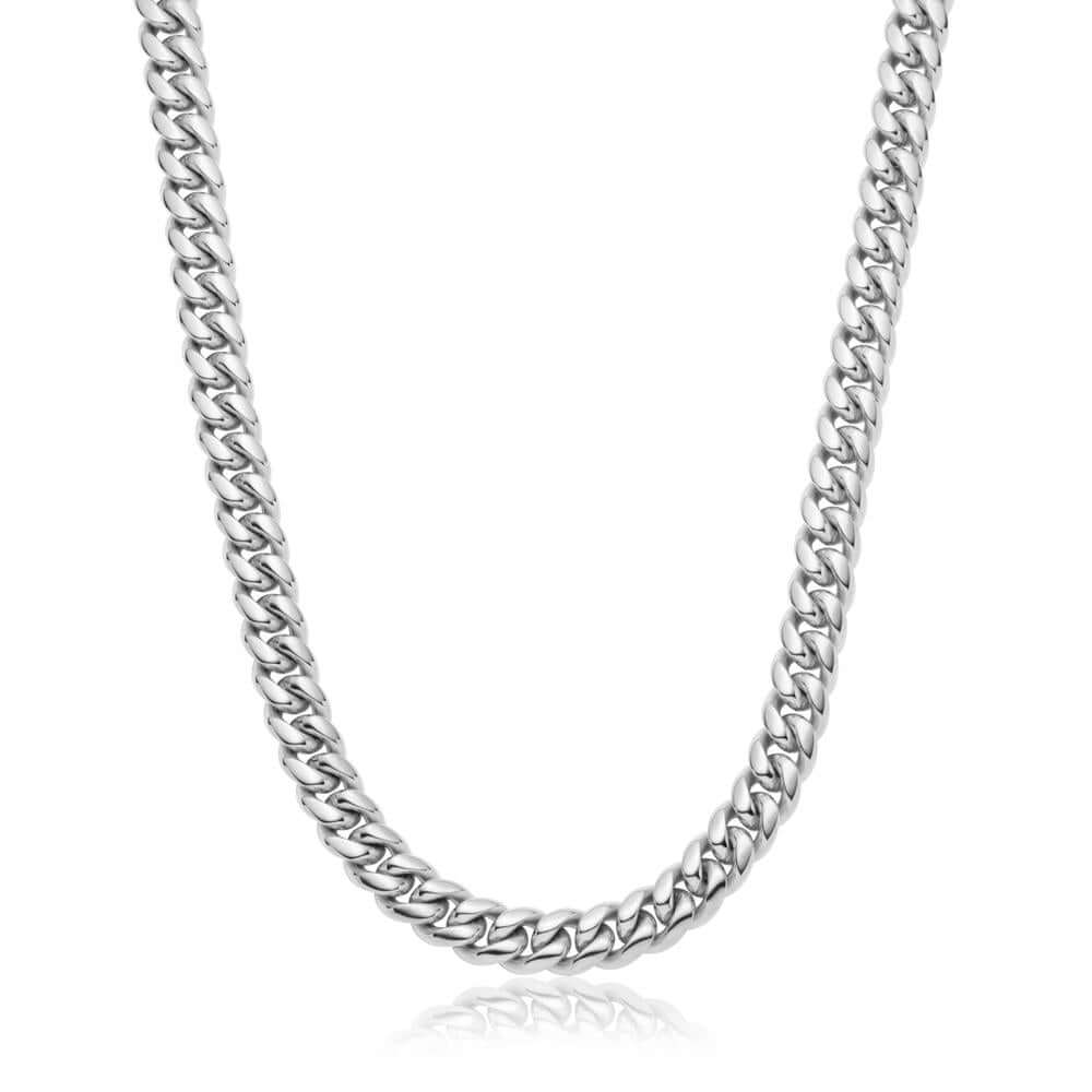 8mm Silver Cuban Link Curb Chain freeshipping - Crown Jewellers UK