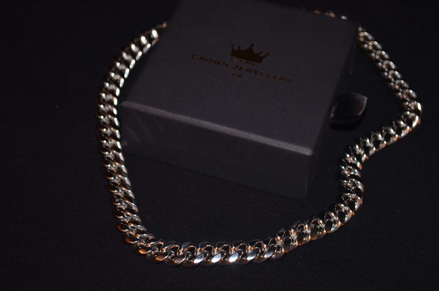 8mm Silver Cuban Link Curb Chain freeshipping - Crown Jewellers UK