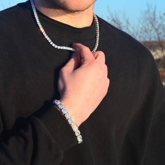 Iced out 5mm Tennis Chain - White Gold