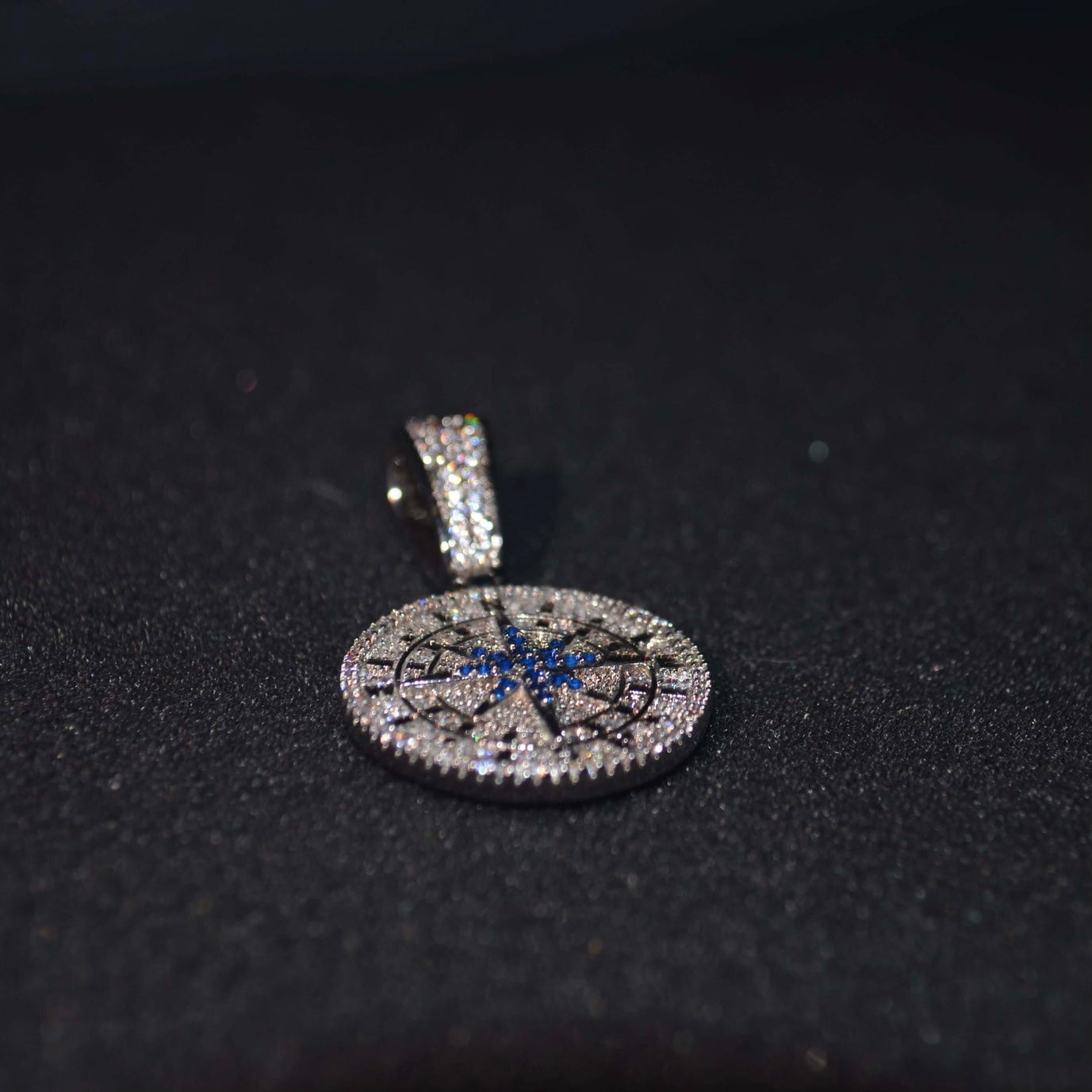 Compass Pendant & 3mm Tennis Chain