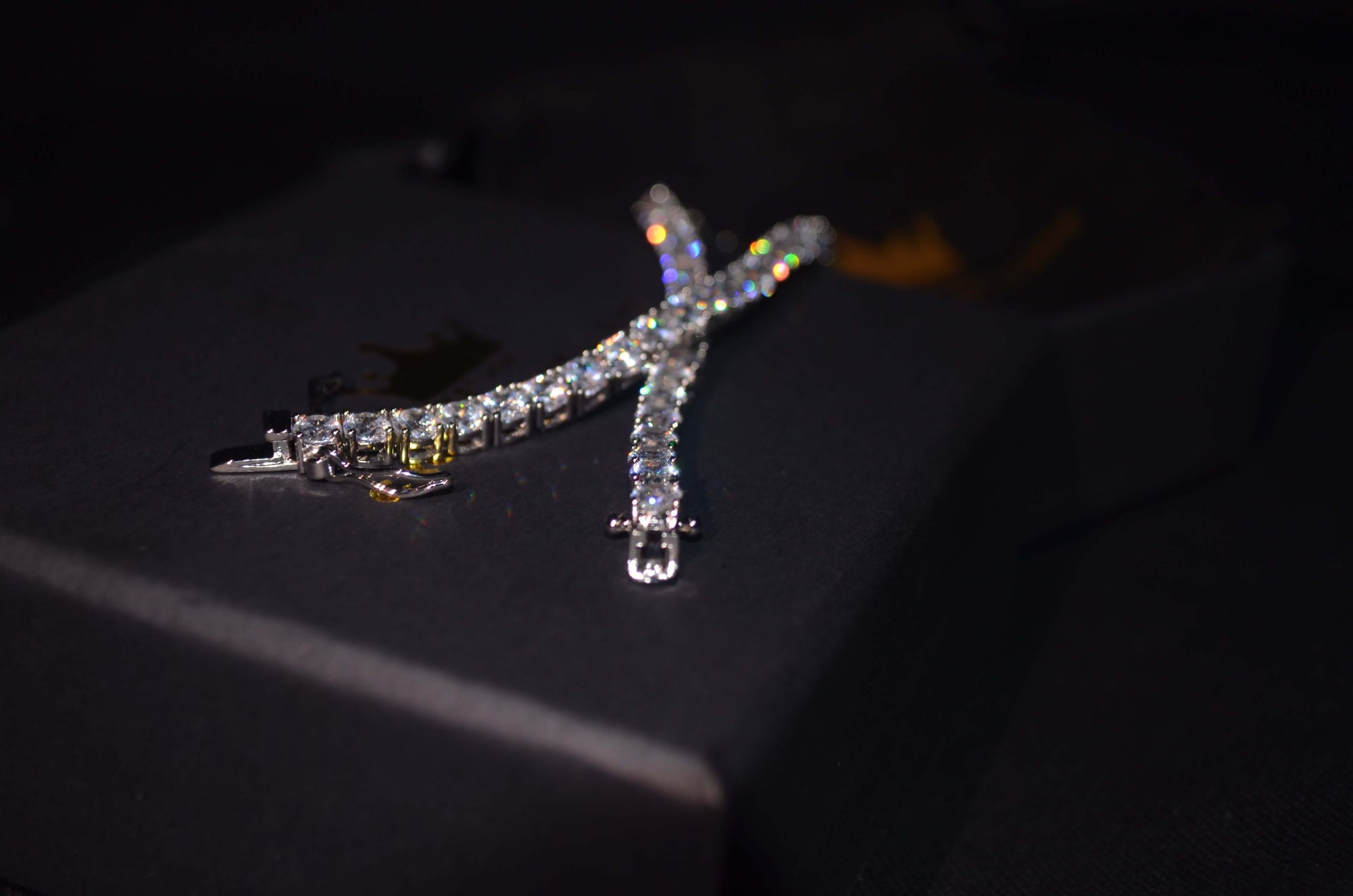 Iced Out 3mm Tennis Bracelet - White Gold freeshipping - Crown Jewellers UK